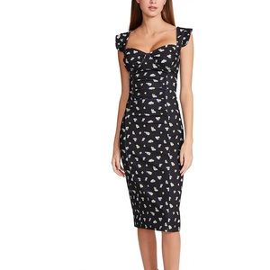 Betsey Johnson Grape Days Printed Midi Dress